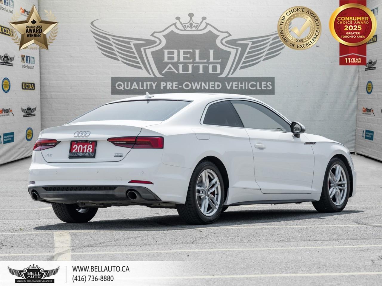 2018 Audi A5 Coupe Technik, QUATTRO, AWD, NAVI, PANO, BACKUPCAM, B.SPOT, PDC, LEATHER, NOACCIDENT Toronto ON