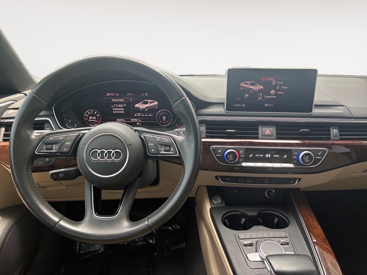 2018 Audi A5 Sportback Premium Plus, PADDLE SHIFTERS, SUNROOF, FRONT & REAR PARKING SENSORS, BACKUP CAMERA, APPLE CARPLAY/ANDROID AUTO CAPABLE, AUTO START/STOP, SELECT DRIVE MODES, ONLY 45K MILES, CLEAN CARFAX, RIDE IN LUXURY!