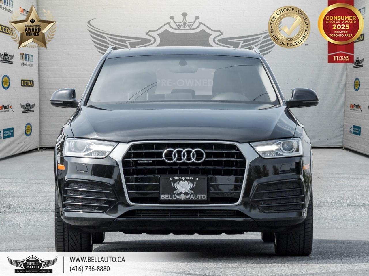 2018 Audi Q3 Progressiv | QUATTRO | PANORAMIC SUNROOF | BACKUPCAM | XENON HEADLIGHTS | POWER SEATS | NO ACCIDENT Toronto ON