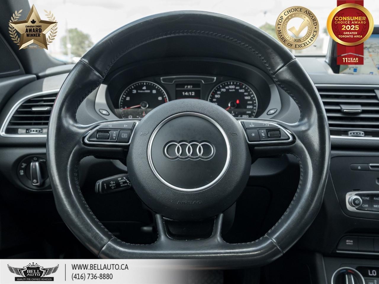 2018 Audi Q3 Progressiv, NAVI, MOONROOF, BACKUPCAM, B.SPOT, CARGOCOVER, POWERSEATS, PARKASSIST, NOACCIDENT Toronto ON