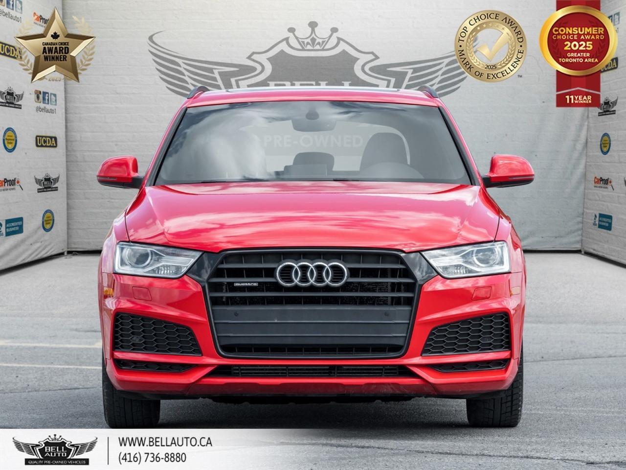 2018 Audi Q3 Progressiv, NAVI, MOONROOF, BACKUPCAM, B.SPOT, CARGOCOVER, POWERSEATS, PARKASSIST, NOACCIDENT Toronto ON