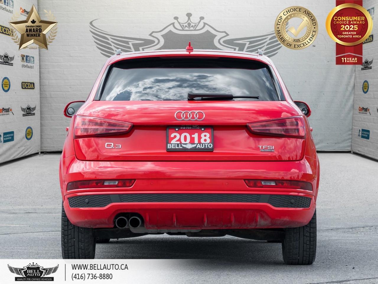 2018 Audi Q3 Progressiv, NAVI, MOONROOF, BACKUPCAM, B.SPOT, CARGOCOVER, POWERSEATS, PARKASSIST, NOACCIDENT Toronto ON