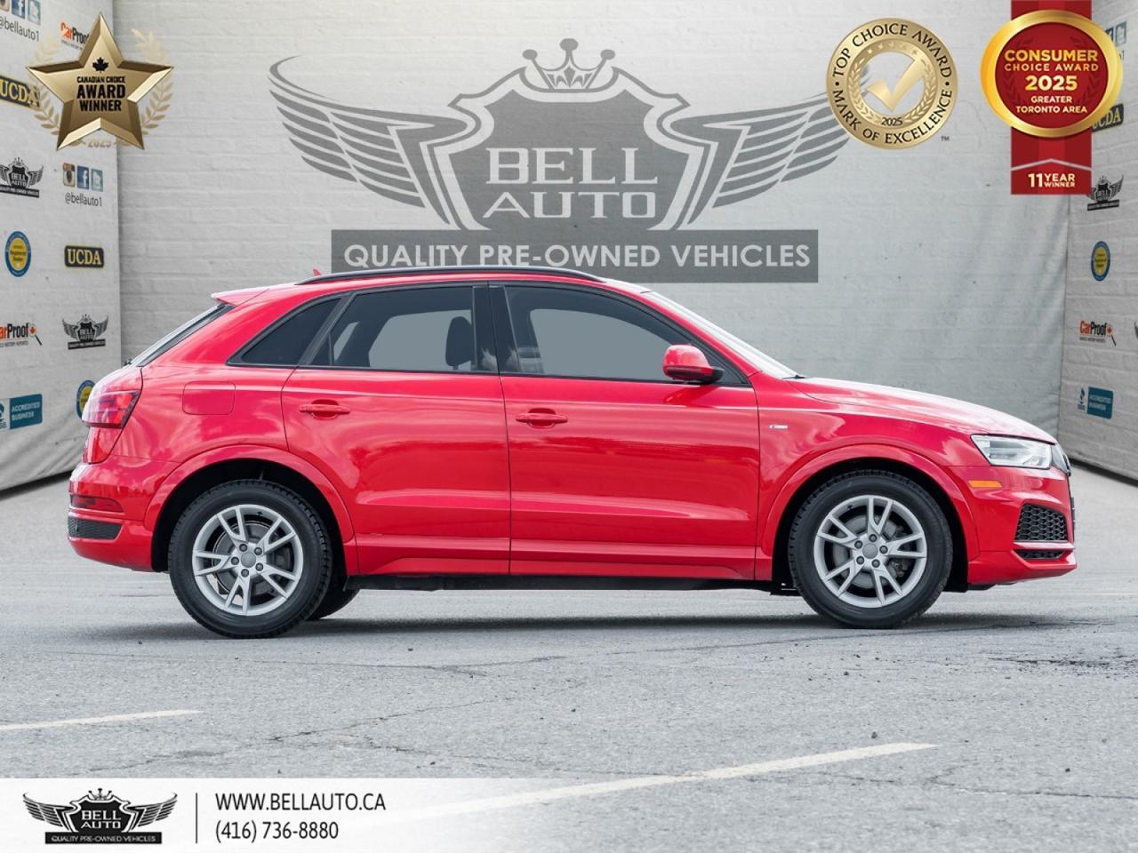 2018 Audi Q3 Progressiv, NAVI, MOONROOF, BACKUPCAM, B.SPOT, CARGOCOVER, POWERSEATS, PARKASSIST, NOACCIDENT Toronto ON