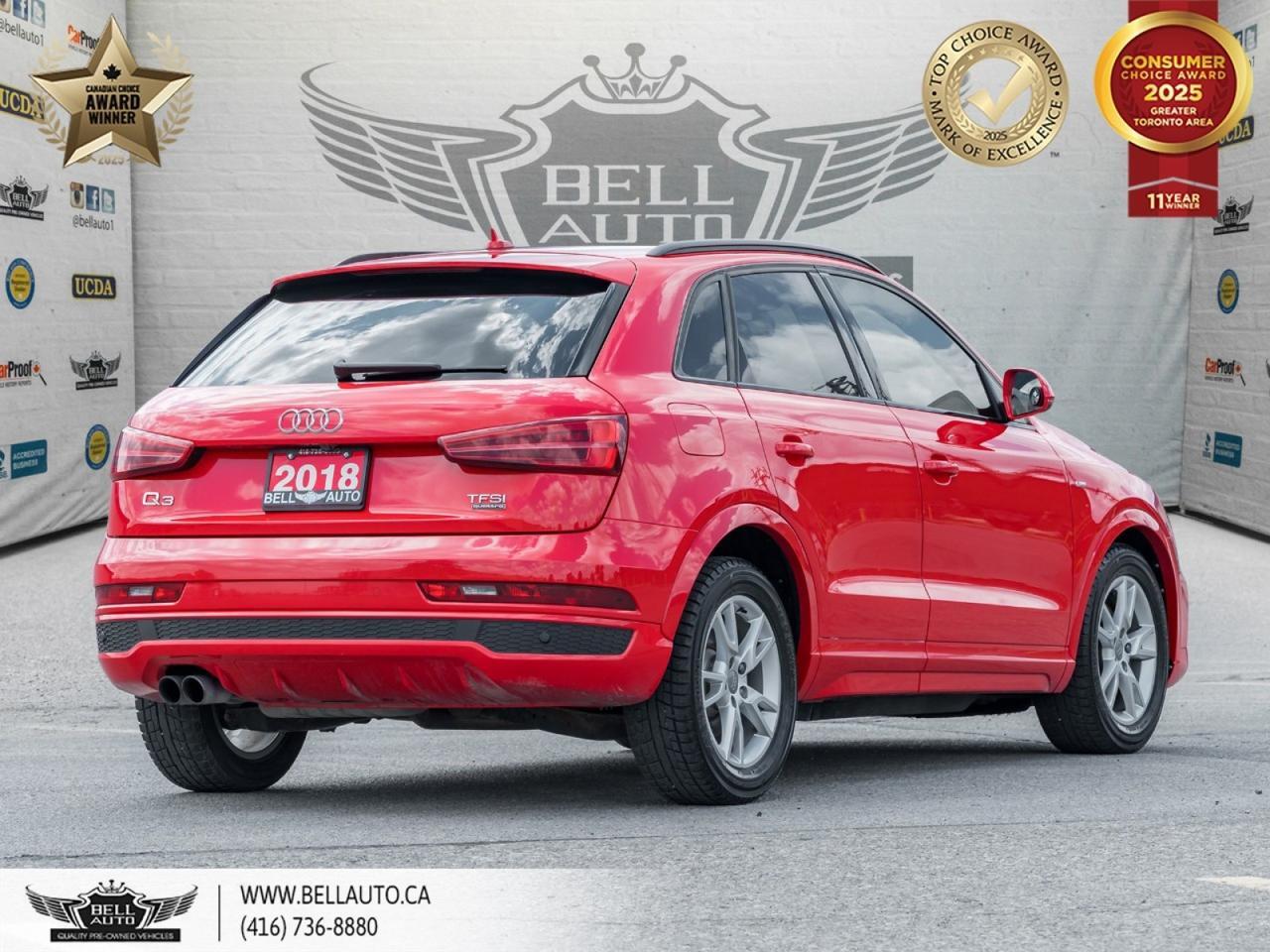 2018 Audi Q3 Progressiv, NAVI, MOONROOF, BACKUPCAM, B.SPOT, CARGOCOVER, POWERSEATS, PARKASSIST, NOACCIDENT Toronto ON