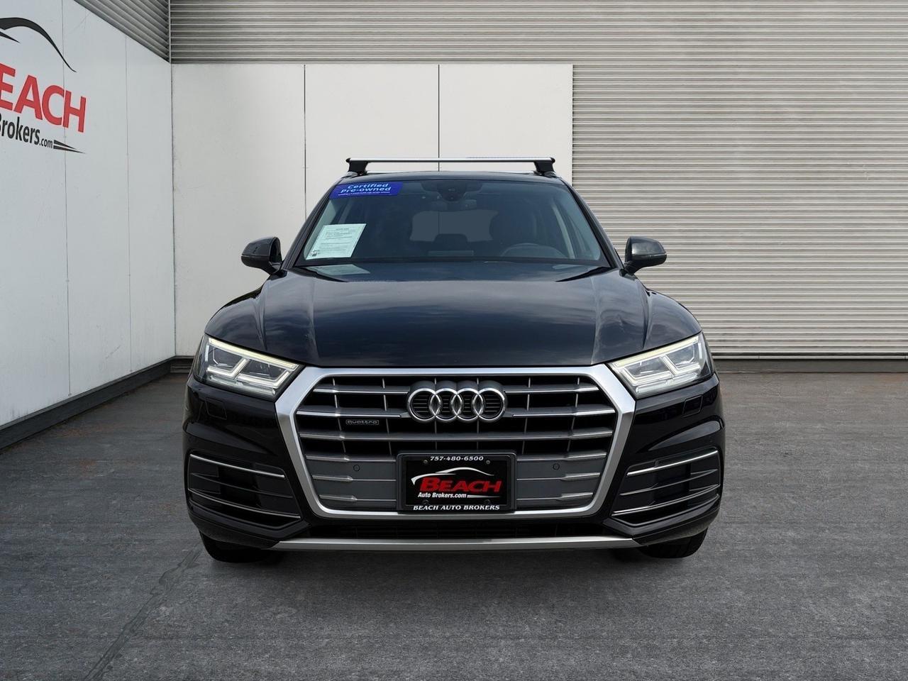 2018 Audi Q5 Premium Plus, HEATED SEATS, UNIVERSAL GARAGE DOOR OPENER, BLUETOOTH, POWER LIFTGATE, BACKUP CAMERA, POWER MIRRORS, KEYLESS START, MOONROOF, CLEAN CARFAX!