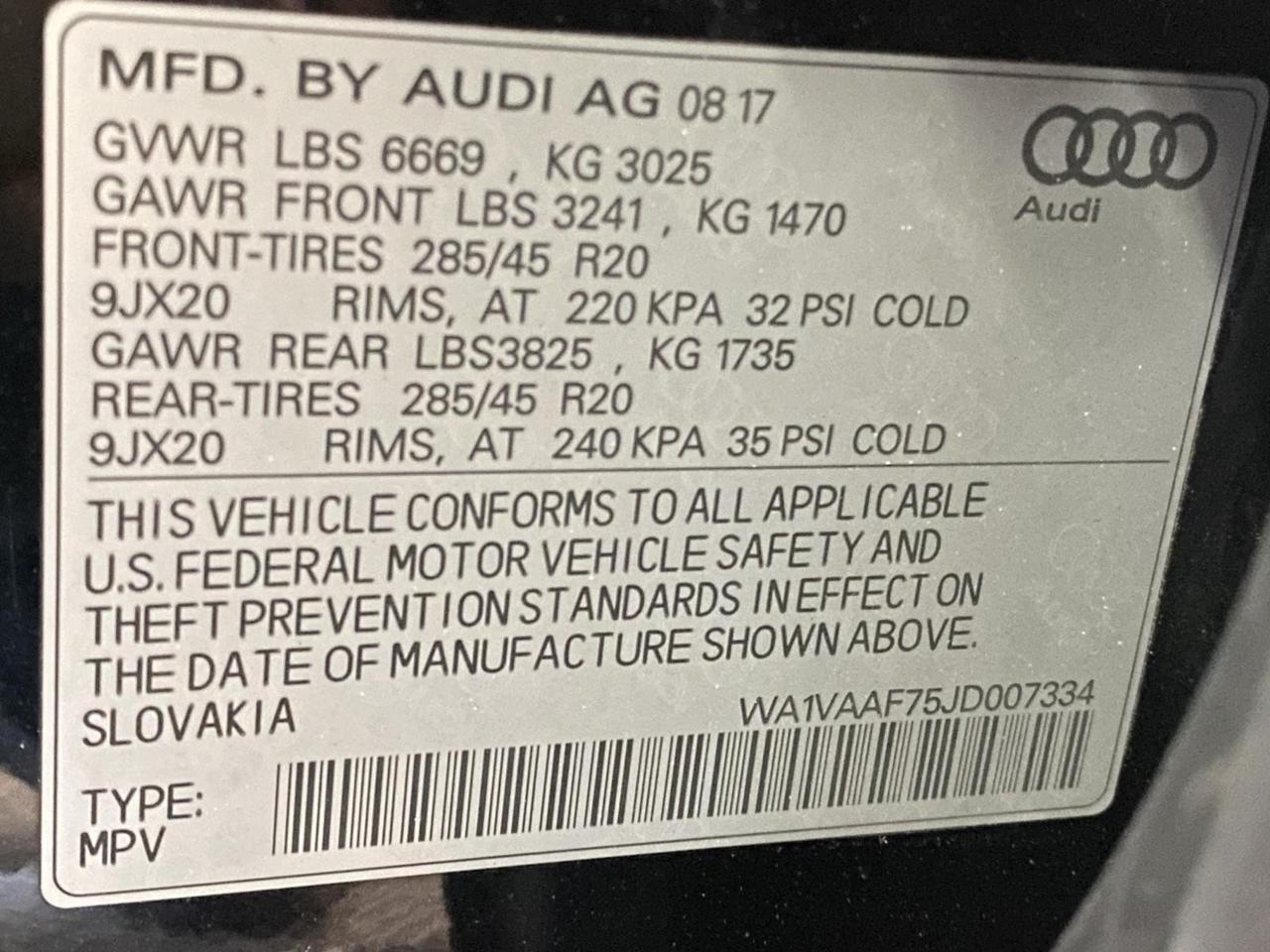 2018 Audi Q7 Prestige Richmond Hill NY