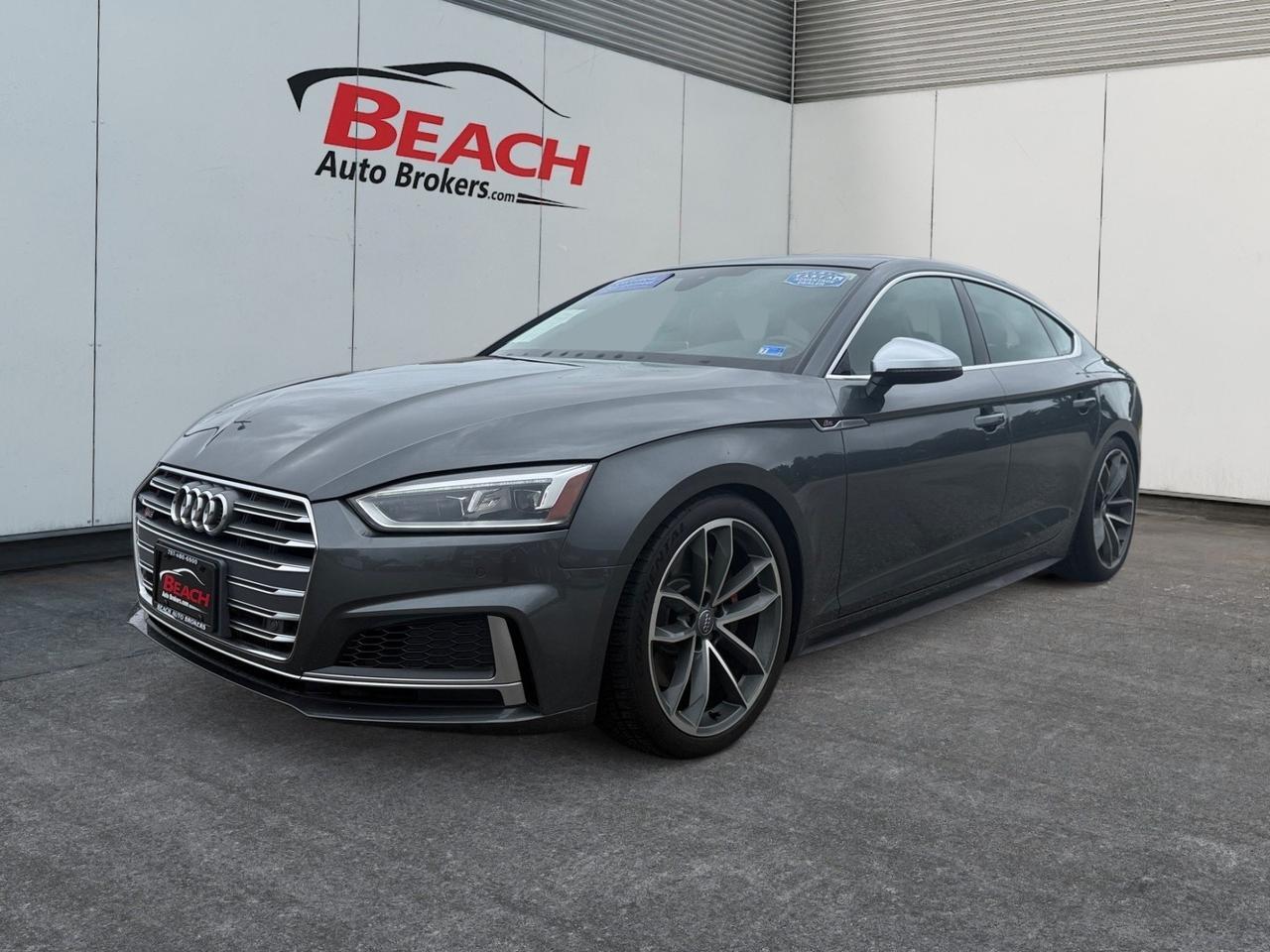 2018 Audi S5 Sportback Premium Plus, HEATED SEATS, SUNROOF, UNIVERSAL GARAGE DOOR OPENER, POWER LIFTGATE, BANG & OLUFSEN SPEAKERS, BLUETOOTH, BACKUP CAMERA, POWER MIRRORS, COME AND TEST DRIVE TODAY!