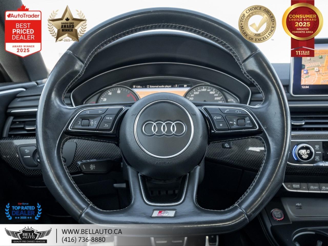 2018 Audi S5 Sportback Progressiv S-LINE SUNROOF MSGSEATS B.CAM FINENAPLTHR NOACCIDENT Toronto ON