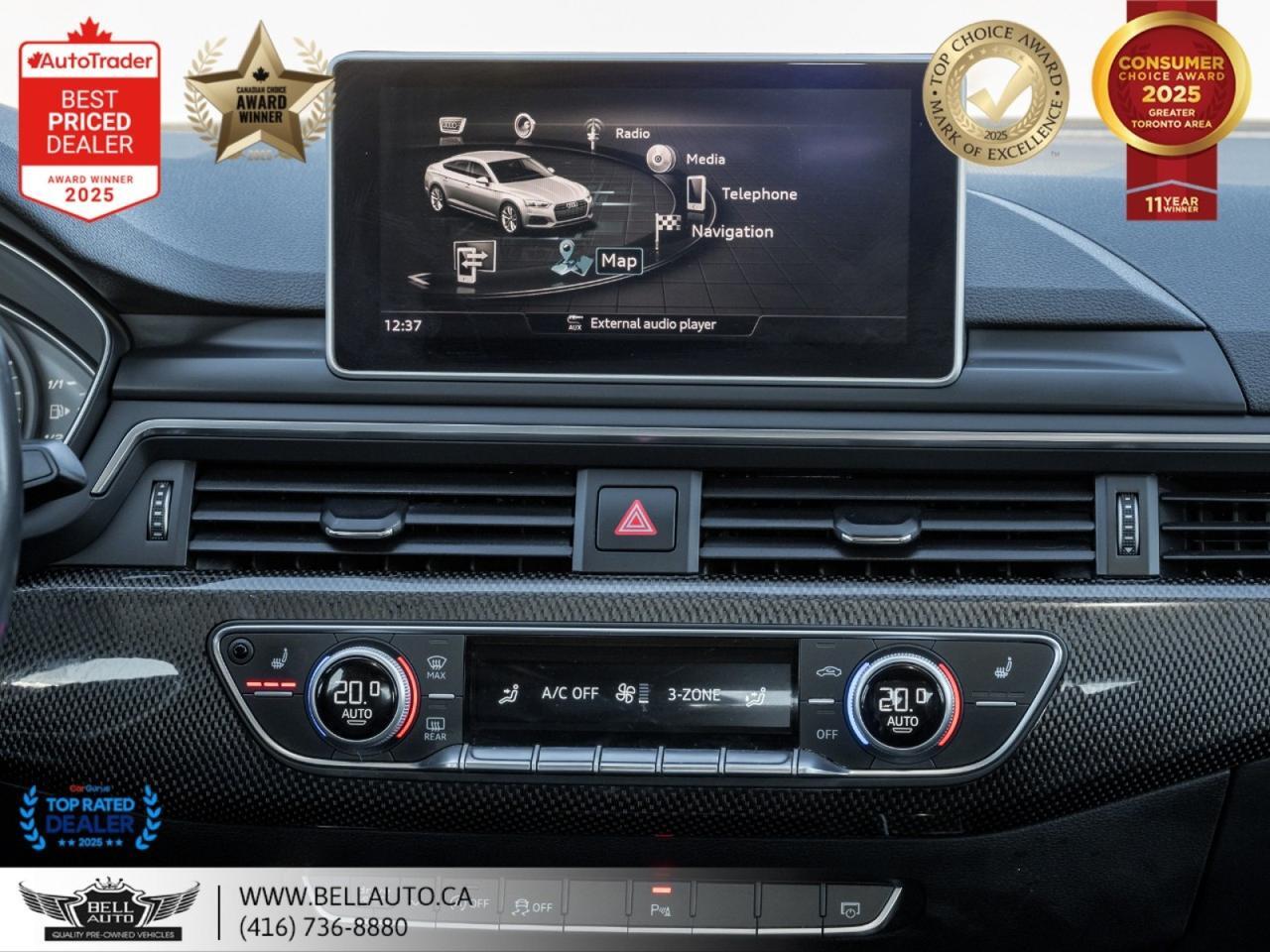 2018 Audi S5 Sportback Progressiv S-LINE SUNROOF MSGSEATS B.CAM FINENAPLTHR NOACCIDENT Toronto ON