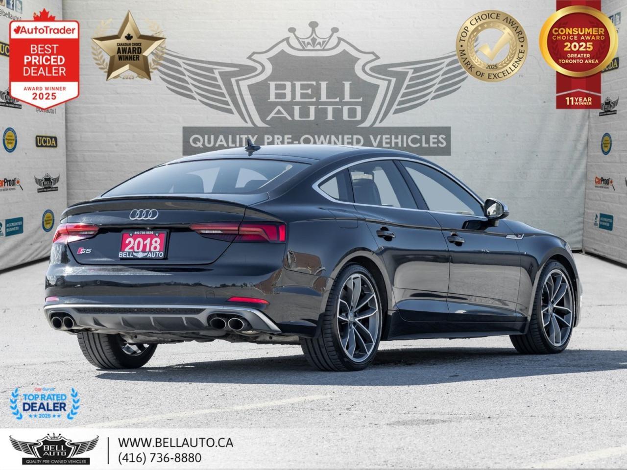 2018 Audi S5 Sportback Progressiv S-LINE SUNROOF MSGSEATS B.CAM FINENAPLTHR NOACCIDENT Toronto ON