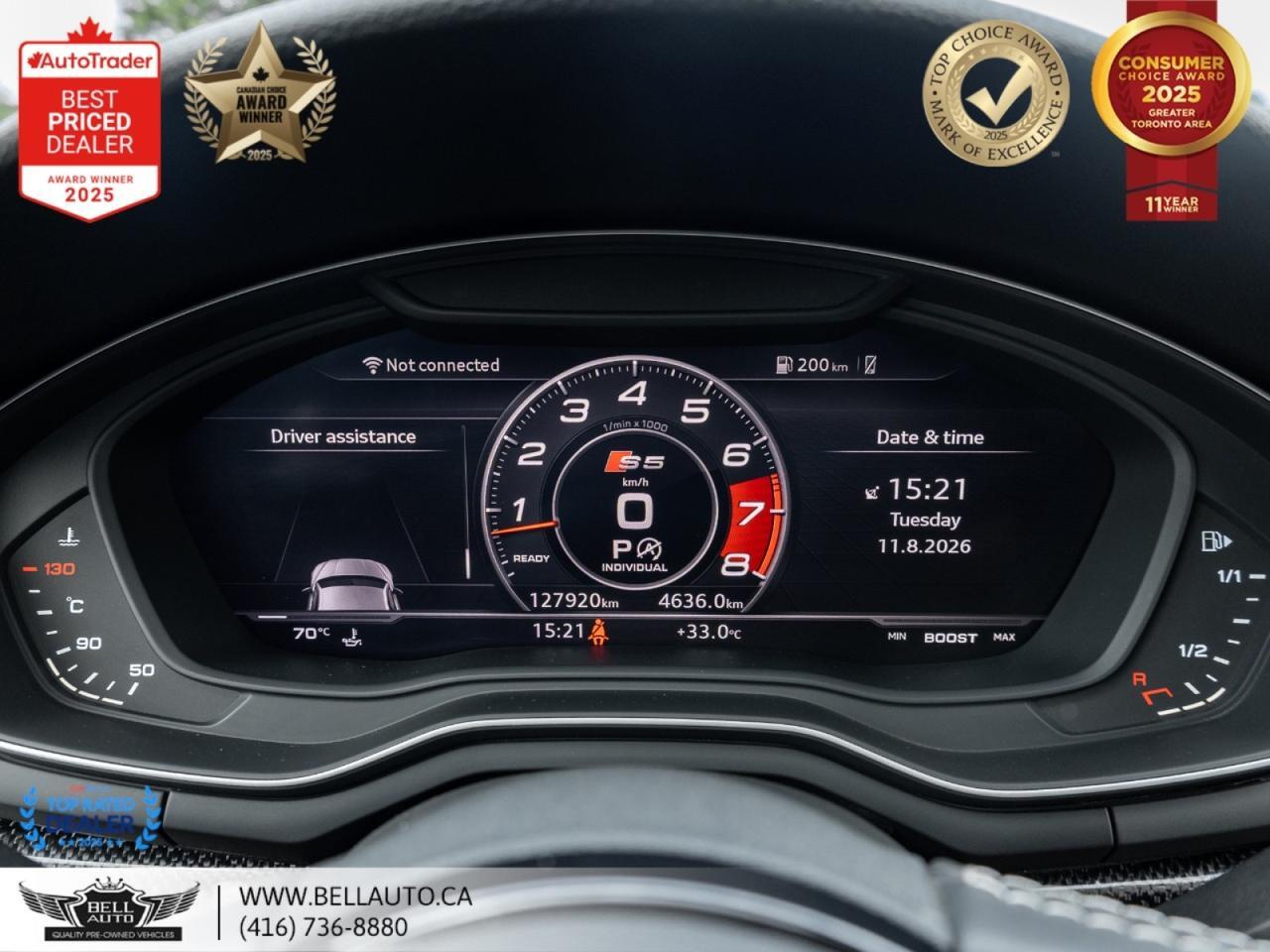 2018 Audi S5 Sportback Technik | NAVI | B.CAM | B&O | PANO | CRBNFBR | NOACCIDENT Toronto ON