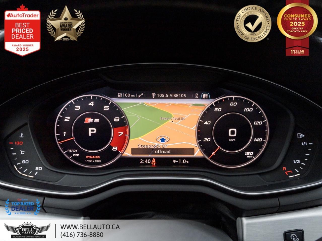 2018 Audi S5 Sportback Technik | NAVI | B.CAM | B&O | PANO | SRVCRCRD | ONEOWNER | NOACCIDENT Toronto ON