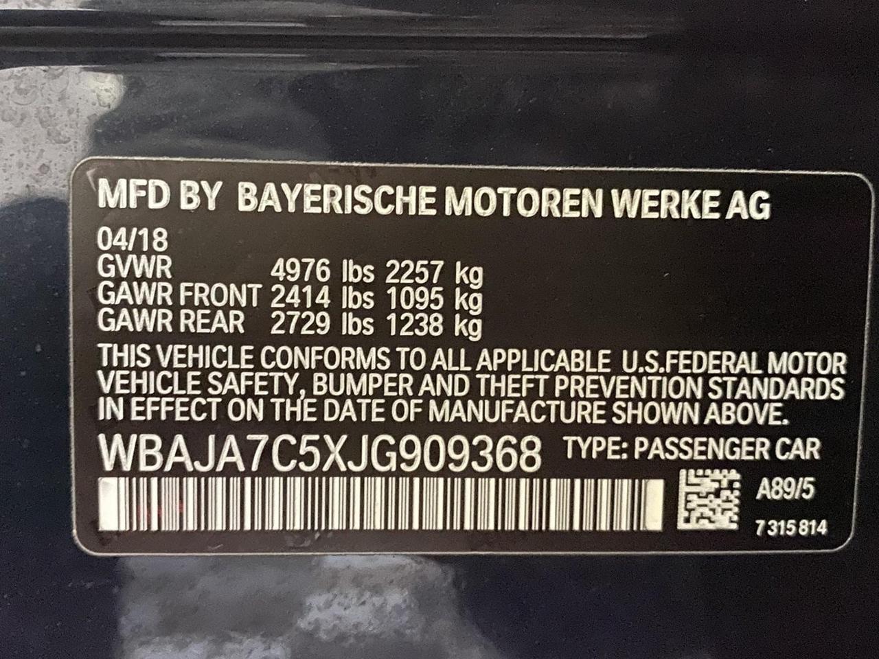 2018 BMW 5 Series 530i xDrive Richmond Hill NY