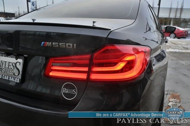 2018 BMW 5 Series M550i / AWD / AutoStart / Executive & Cold Weather Pkg / Heated & Cooled Leather Seats / Heated Steering / Sunroof / NAV / HUD / Harman Kardon Speakers / 22 Inch Blaque Diamond Wheels / Second Set of Rims & Tires Anchorage AK