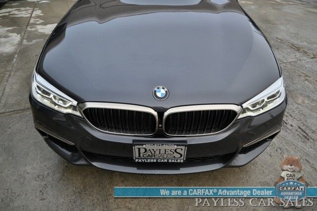 2018 BMW 5 Series M550i / AWD / AutoStart / Executive & Cold Weather Pkg / Heated & Cooled Leather Seats / Heated Steering / Sunroof / NAV / HUD / Harman Kardon Speakers / 22 Inch Blaque Diamond Wheels / Second Set of Rims & Tires Anchorage AK