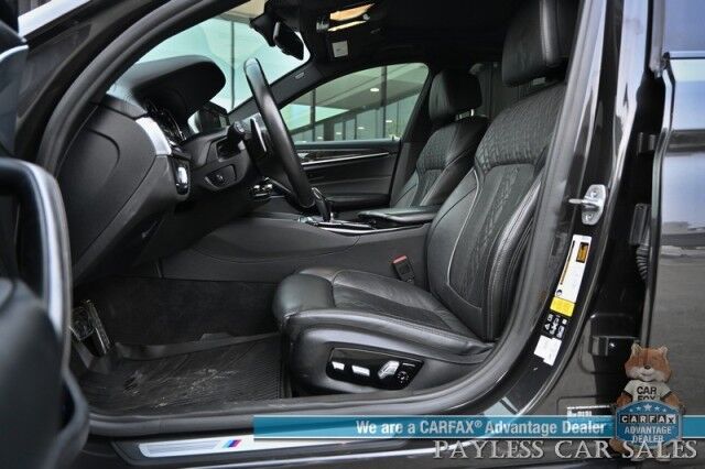 2018 BMW 5 Series M550i / AWD / AutoStart / Executive & Cold Weather Pkg / Heated & Cooled Leather Seats / Heated Steering / Sunroof / NAV / HUD / Harman Kardon Speakers / 22 Inch Blaque Diamond Wheels / Second Set of Rims & Tires Anchorage AK