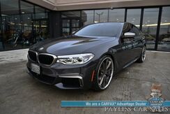 2018_BMW_5 Series_M550i / AWD / AutoStart / Executive & Cold Weather Pkg / Heated & Cooled Leather Seats / Heated Steering / Sunroof / NAV / HUD / Harman Kardon Speakers / 22 Inch Blaque Diamond Wheels / Second Set of Rims & Tires_ Anchorage AK