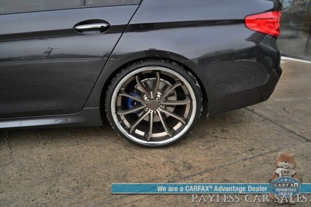 2018 BMW 5 Series M550i / AWD / AutoStart / Executive & Cold Weather Pkg / Heated & Cooled Leather Seats / Heated Steering / Sunroof / NAV / HUD / Harman Kardon Speakers / 22 Inch Blaque Diamond Wheels / Second Set of Rims & Tires Anchorage AK