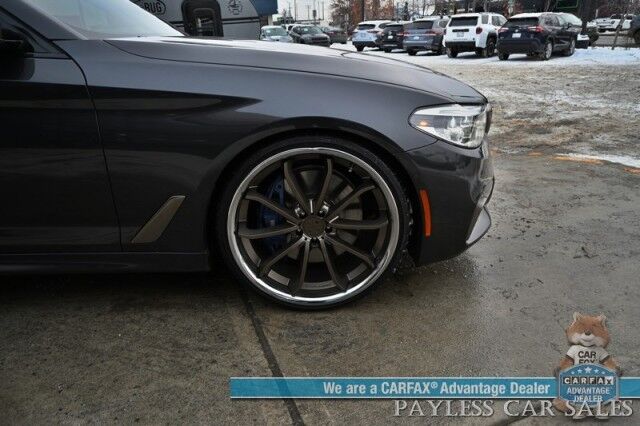 2018 BMW 5 Series M550i / AWD / AutoStart / Executive & Cold Weather Pkg / Heated & Cooled Leather Seats / Heated Steering / Sunroof / NAV / HUD / Harman Kardon Speakers / 22 Inch Blaque Diamond Wheels / Second Set of Rims & Tires Anchorage AK