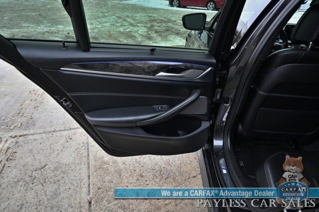 2018 BMW 5 Series M550i / AWD / AutoStart / Executive & Cold Weather Pkg / Heated & Cooled Leather Seats / Heated Steering / Sunroof / NAV / HUD / Harman Kardon Speakers / 22 Inch Blaque Diamond Wheels / Second Set of Rims & Tires Anchorage AK