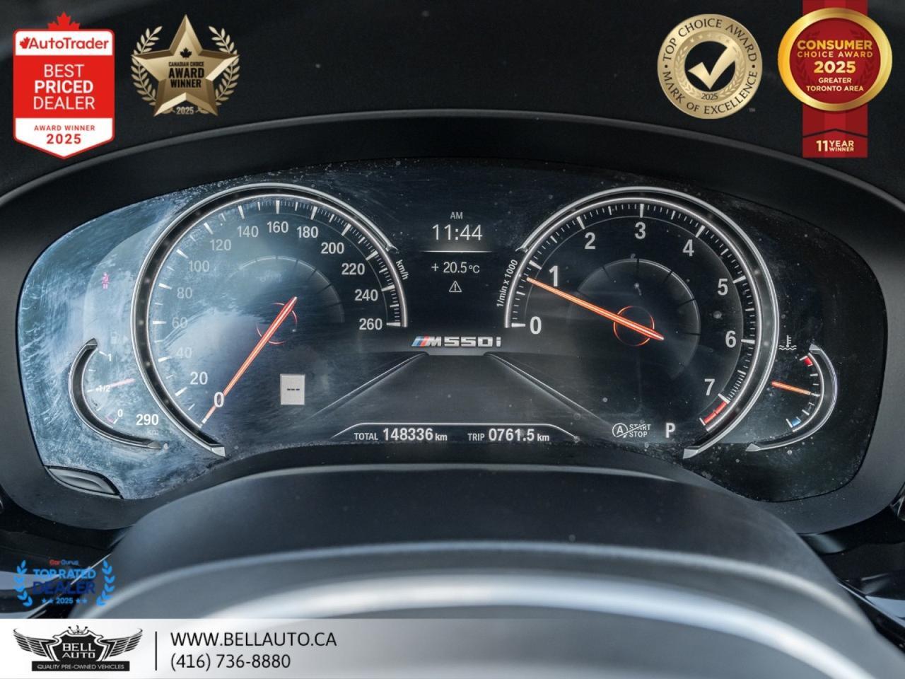 2018 BMW 5 Series M550i xDrive | M-SPORTPKG | HUD | SUNROOF | B.CAM | WDTRIM | NOACCIDENT Toronto ON