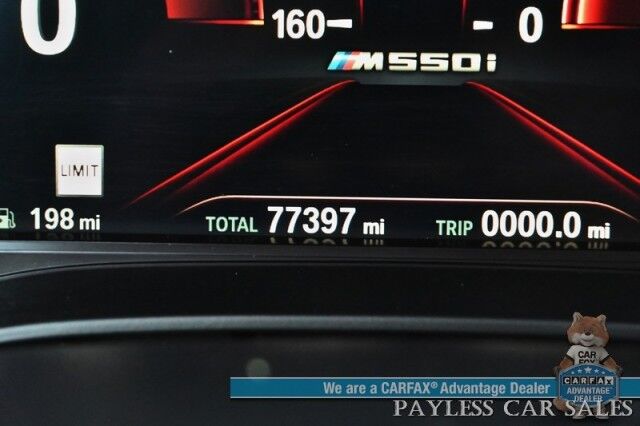 2018 BMW M550i AWD / AutoStart / Executive & Cold Weather Pkg / Heated & Cooled Leather Seats / Heated Steering / Sunroof / NAV / HUD / Harman Kardon Speakers / 22 Inch Blaque Diamond Wheels / Second Set of Rims & Tires Anchorage AK