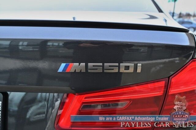 2018 BMW M550i AWD / AutoStart / Executive & Cold Weather Pkg / Heated & Cooled Leather Seats / Heated Steering / Sunroof / NAV / HUD / Harman Kardon Speakers / 22 Inch Blaque Diamond Wheels / Second Set of Rims & Tires Anchorage AK