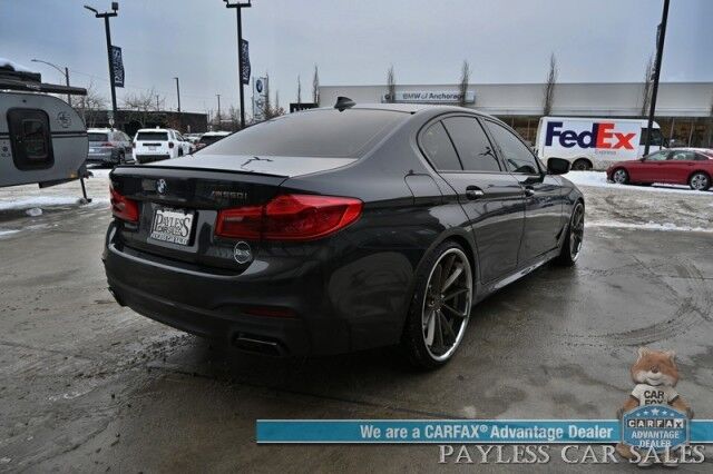 2018 BMW M550i AWD / AutoStart / Executive & Cold Weather Pkg / Heated & Cooled Leather Seats / Heated Steering / Sunroof / NAV / HUD / Harman Kardon Speakers / 22 Inch Blaque Diamond Wheels / Second Set of Rims & Tires Anchorage AK