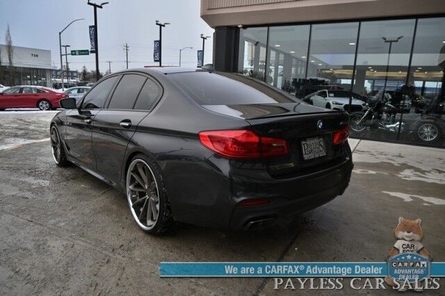 2018 BMW M550i AWD / AutoStart / Executive & Cold Weather Pkg / Heated & Cooled Leather Seats / Heated Steering / Sunroof / NAV / HUD / Harman Kardon Speakers / 22 Inch Blaque Diamond Wheels / Second Set of Rims & Tires Anchorage AK