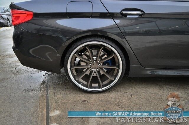 2018 BMW M550i AWD / AutoStart / Executive & Cold Weather Pkg / Heated & Cooled Leather Seats / Heated Steering / Sunroof / NAV / HUD / Harman Kardon Speakers / 22 Inch Blaque Diamond Wheels / Second Set of Rims & Tires Anchorage AK