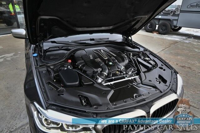 2018 BMW M550i AWD / AutoStart / Executive & Cold Weather Pkg / Heated & Cooled Leather Seats / Heated Steering / Sunroof / NAV / HUD / Harman Kardon Speakers / 22 Inch Blaque Diamond Wheels / Second Set of Rims & Tires Anchorage AK