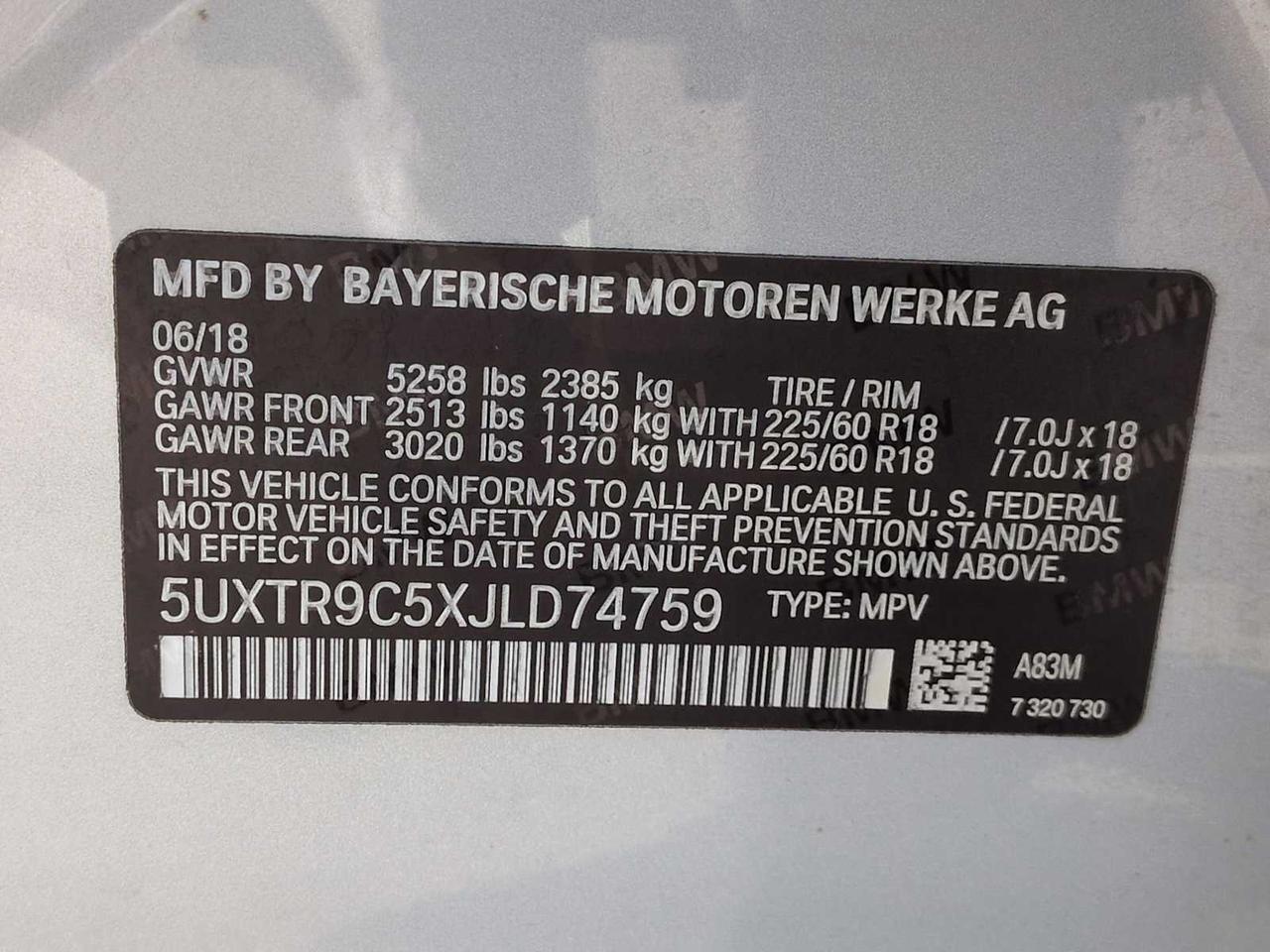 2018 BMW X3 xDrive30i Irving TX