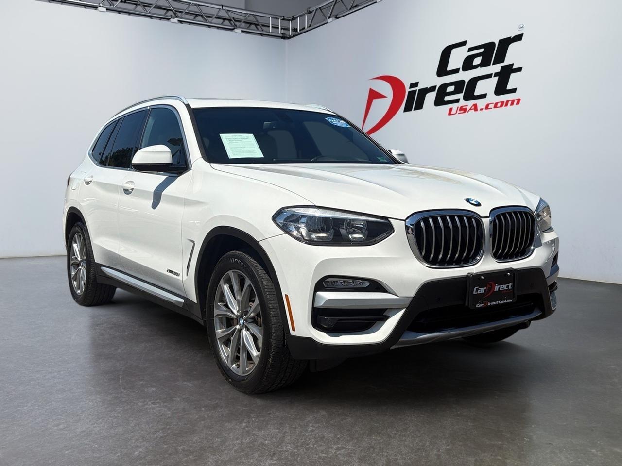 2018 BMW X3 xDrive30i, POWER LIFTGATE, HEATED SEATS, BLIND SPOT ALERT, VOICE ACTIVATED BLUETOOTH, PANORAMIC MOONROOF, LANE KEEP ASSIST, BLIND SPOT ALERT, BACKUP CAMERA WITH PARKING SENSORS, NAVIGATION, LOW MILEAGE, ONLY 1 OWNER, CLEAN CARFAX, CRUISE IN LUXURY!