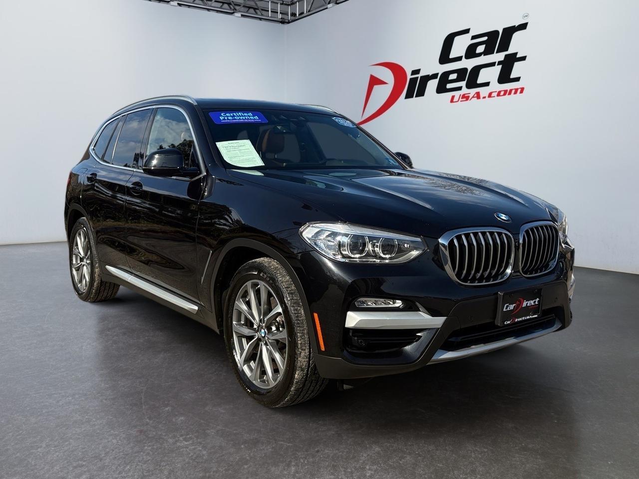 2018 BMW X3 xDrive30i, POWER LIFTGATE, PANORAMIC MOONROOF, NAVIGATION, BACKUP CAMERA WITH PARKING SENSORS, HEATED STEERING WHEEL & SEATS, ONLY 1 OWNER, LOW MILEAGE, CLEAN CARFAX, RIDE IN LUXURY!