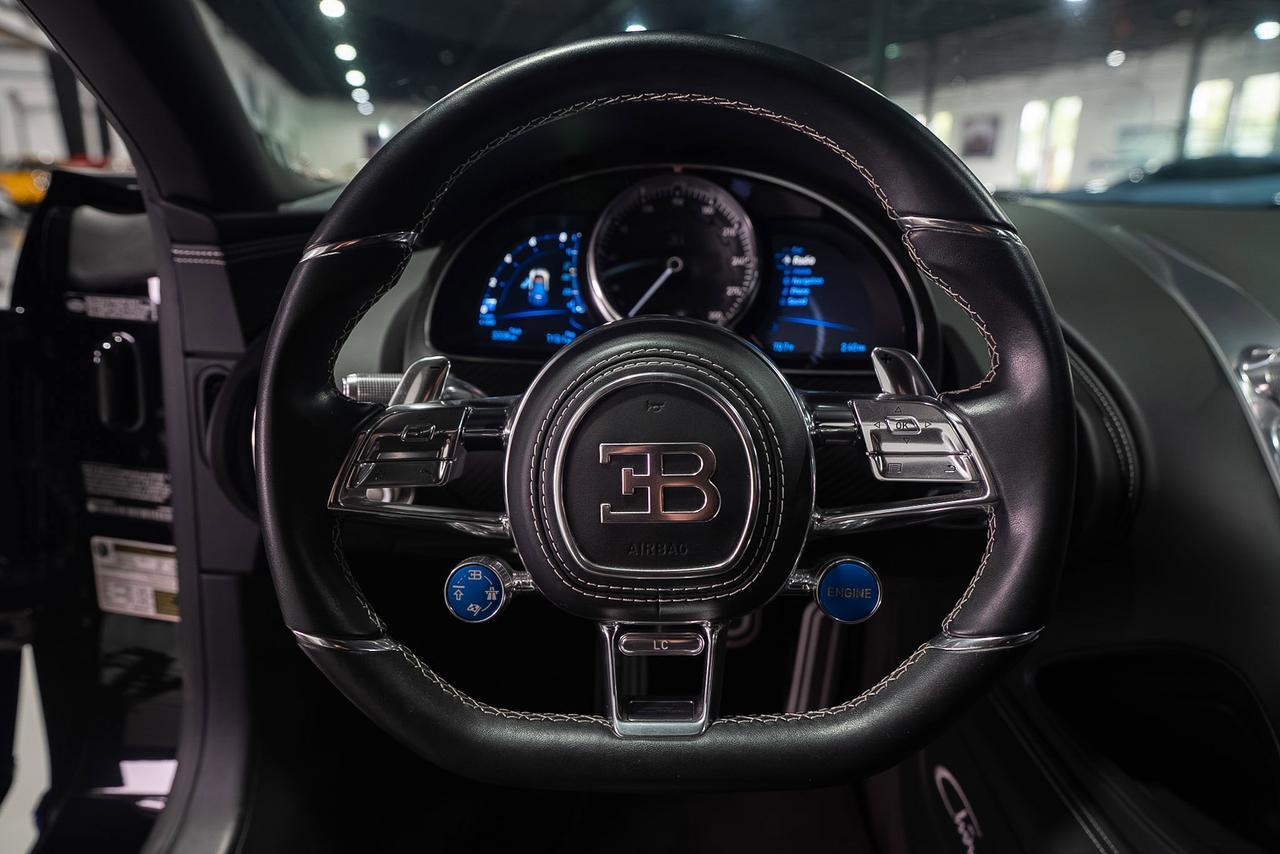 2018 Bugatti Chiron Nocturne paint, Sprint Blue Effect accenting, Beluga Black leather interior AND MUCH MORE!!! Fort Lauderdale FL