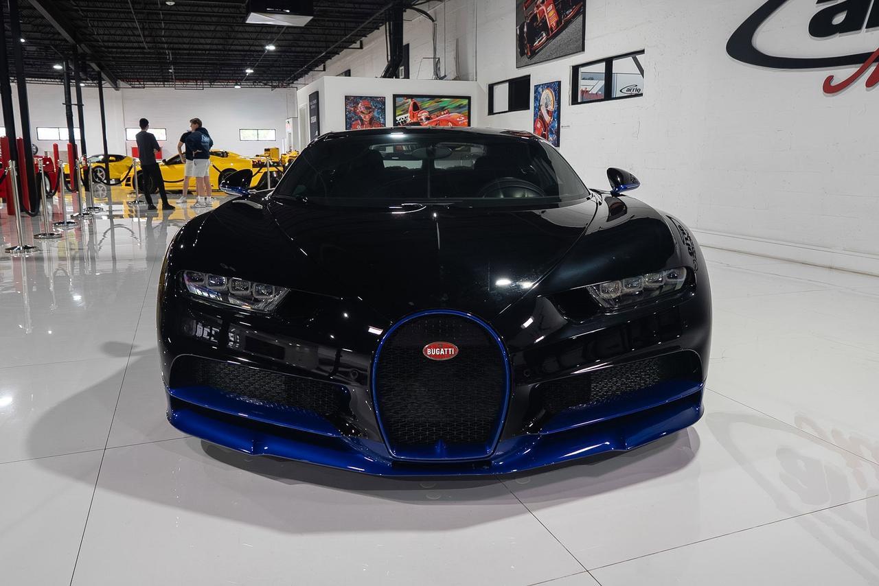 2018 Bugatti Chiron Nocturne paint, Sprint Blue Effect accenting, Beluga Black leather interior AND MUCH MORE!!!