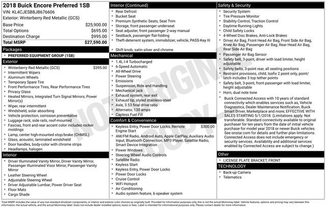 2018 Buick Encore Preferred Raleigh NC