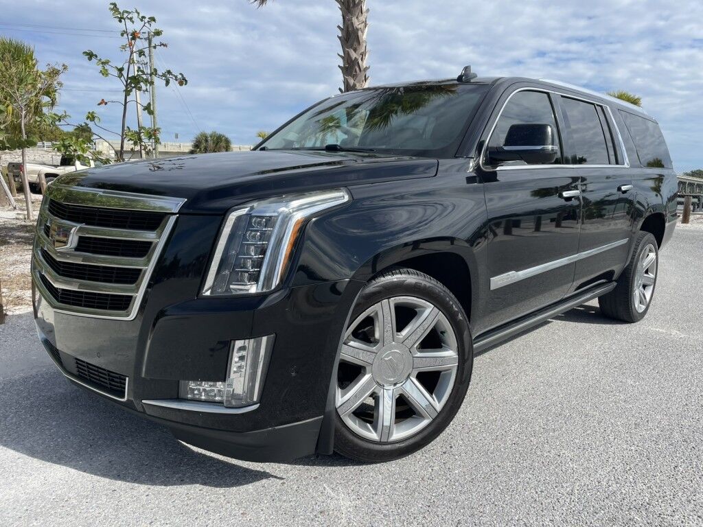 2018 Cadillac Escalade ESV Premium Luxury~CLEAN CARFAX~4X4~ADAPTIVE CRUISE CONTROL~BLIND SPOT WARNING~CHROME ROOF RACK~DRIVER ASSISTANCE PACKAGE~HEATED SEATS~KEYLESS ENTRY~LUXURY PACKAGE~REMOTE ENGINE START~RUNNING BOARDS~TRAILER HITCH Sarasota FL