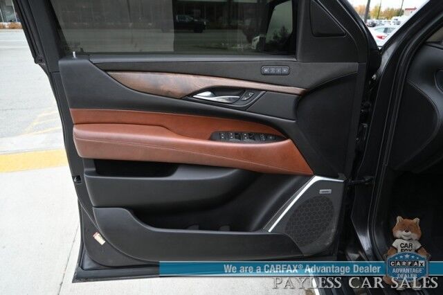 2018 Cadillac Escalade Premium Luxury / 4X4 / Auto Start / Heated & Cooled Leather Seats / Heated Steering / Sunroof / Navigation / Bose Speakers / Rear DVD / 360 Cam / HUD / Lane Depart & Blind Spot Alert / 3rd Row / Seats 7 / Tow Pkg Anchorage AK