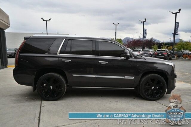 2018 Cadillac Escalade Premium Luxury / 4X4 / Auto Start / Heated & Cooled Leather Seats / Heated Steering / Sunroof / Navigation / Bose Speakers / Rear DVD / 360 Cam / HUD / Lane Depart & Blind Spot Alert / 3rd Row / Seats 7 / Tow Pkg Anchorage AK