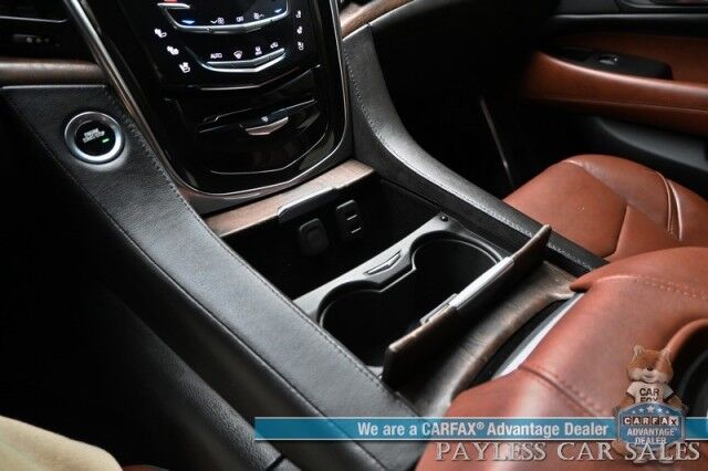 2018 Cadillac Escalade Premium Luxury / 4X4 / Auto Start / Heated & Cooled Leather Seats / Heated Steering / Sunroof / Navigation / Bose Speakers / Rear DVD / 360 Cam / HUD / Lane Depart & Blind Spot Alert / 3rd Row / Seats 7 / Tow Pkg Anchorage AK