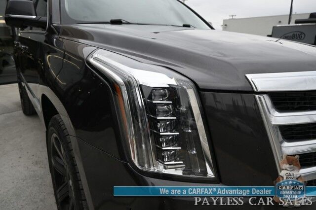 2018 Cadillac Escalade Premium Luxury / 4X4 / Auto Start / Heated & Cooled Leather Seats / Heated Steering / Sunroof / Navigation / Bose Speakers / Rear DVD / 360 Cam / HUD / Lane Depart & Blind Spot Alert / 3rd Row / Seats 7 / Tow Pkg Anchorage AK