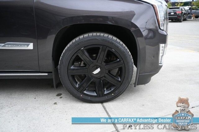 2018 Cadillac Escalade Premium Luxury / 4X4 / Auto Start / Heated & Cooled Leather Seats / Heated Steering / Sunroof / Navigation / Bose Speakers / Rear DVD / 360 Cam / HUD / Lane Depart & Blind Spot Alert / 3rd Row / Seats 7 / Tow Pkg Anchorage AK