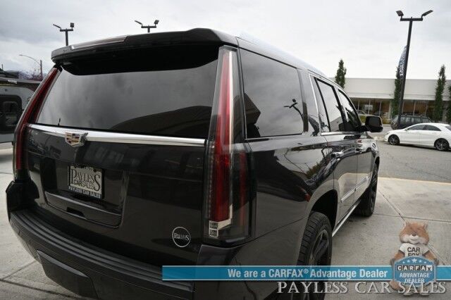 2018 Cadillac Escalade Premium Luxury / 4X4 / Auto Start / Heated & Cooled Leather Seats / Heated Steering / Sunroof / Navigation / Bose Speakers / Rear DVD / 360 Cam / HUD / Lane Depart & Blind Spot Alert / 3rd Row / Seats 7 / Tow Pkg Anchorage AK