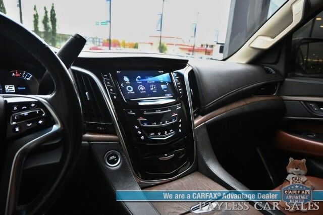 2018 Cadillac Escalade Premium Luxury / 4X4 / Auto Start / Heated & Cooled Leather Seats / Heated Steering / Sunroof / Navigation / Bose Speakers / Rear DVD / 360 Cam / HUD / Lane Depart & Blind Spot Alert / 3rd Row / Seats 7 / Tow Pkg Anchorage AK