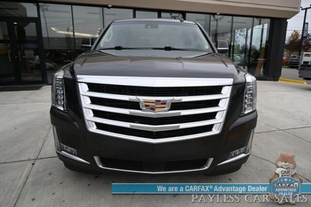 2018 Cadillac Escalade Premium Luxury / 4X4 / Auto Start / Heated & Cooled Leather Seats / Heated Steering / Sunroof / Navigation / Bose Speakers / Rear DVD / 360 Cam / HUD / Lane Depart & Blind Spot Alert / 3rd Row / Seats 7 / Tow Pkg Anchorage AK