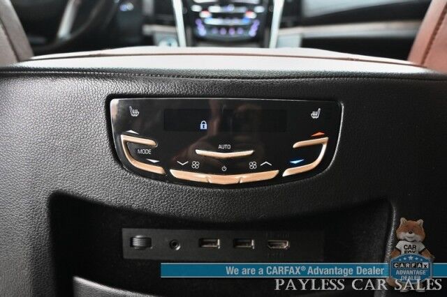 2018 Cadillac Escalade Premium Luxury / 4X4 / Auto Start / Heated & Cooled Leather Seats / Heated Steering / Sunroof / Navigation / Bose Speakers / Rear DVD / 360 Cam / HUD / Lane Depart & Blind Spot Alert / 3rd Row / Seats 7 / Tow Pkg Anchorage AK