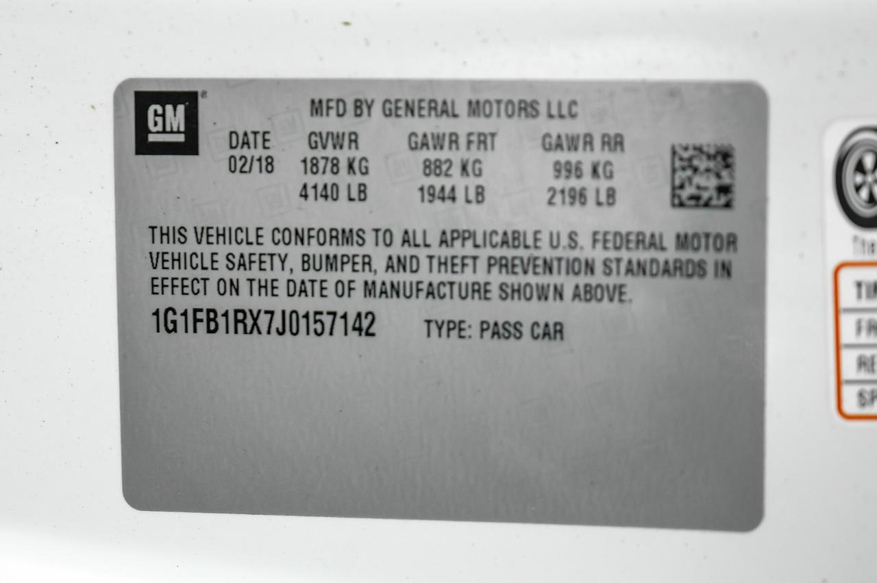 2018 Chevrolet Camaro LT AUTOMATIC RS PKG SUNROOF REAR CAMERA KEYLESS START BLUETOOTH Carrollton TX