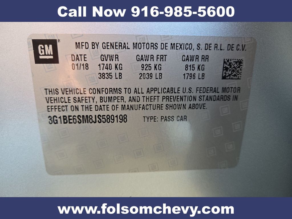 2018 Chevrolet Cruze LT Folsom CA