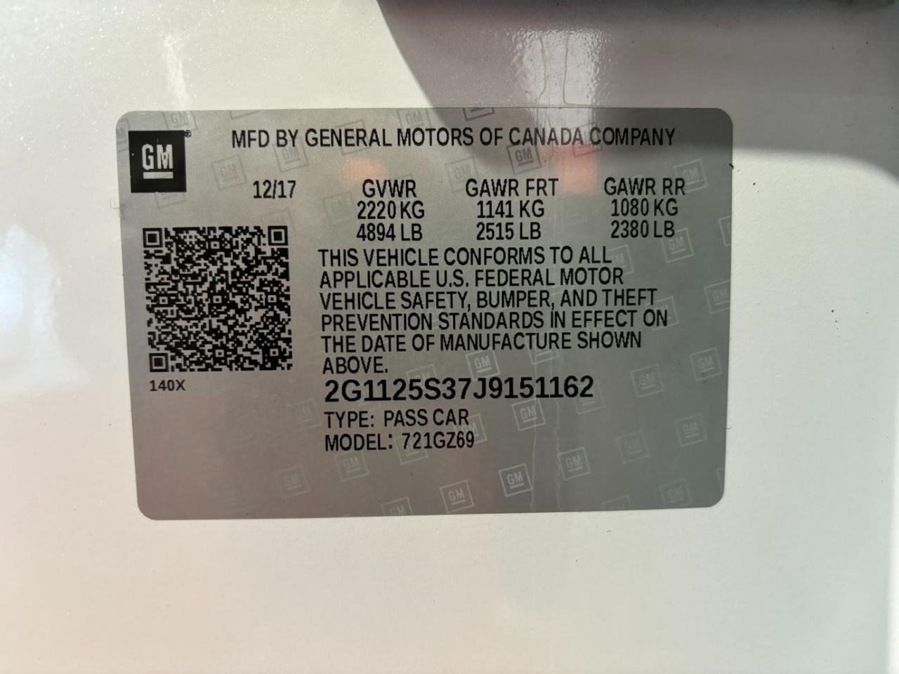 2018 Chevrolet Impala 2LZ Franklin OH